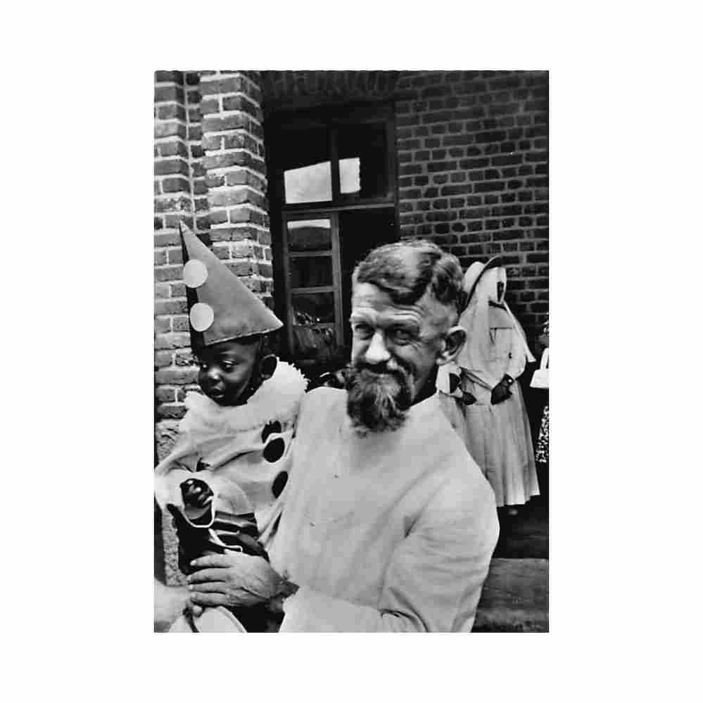 congo kinshasa pretty congolese pierrot and the arms of a missionary pub Vintage A4 Photo Print
