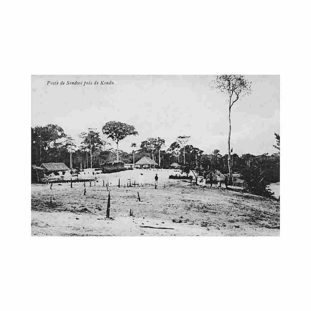 congo kinshasa sendwe post near kindu congo kinshasa poste de sendwe pres de kindu ed inconnu Vintage A4 Photo Print