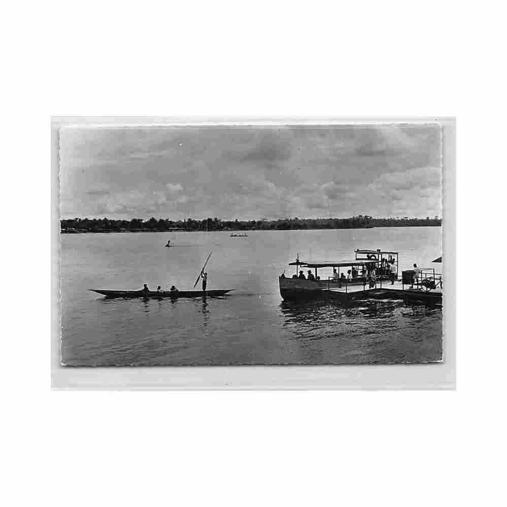 congo kinshasa stanleyville l embarcadere sur le fleuve congo ed hoa qui 2418 Vintage A4 Photo Print
