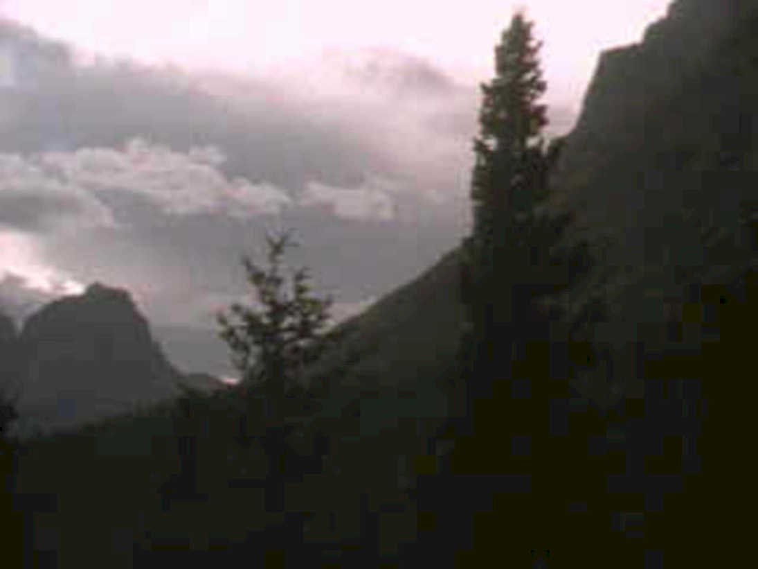 coniferous mountains sky1980s 1990s A4 Photo Print