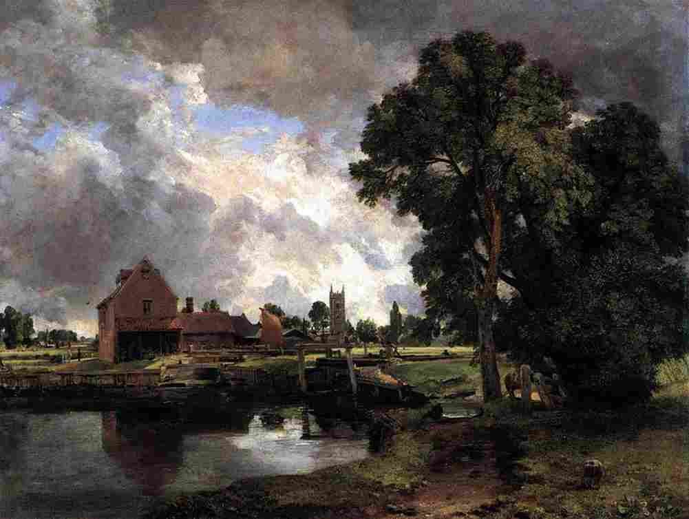 cons Dedham Lock and Mill Art A4 Photo Print