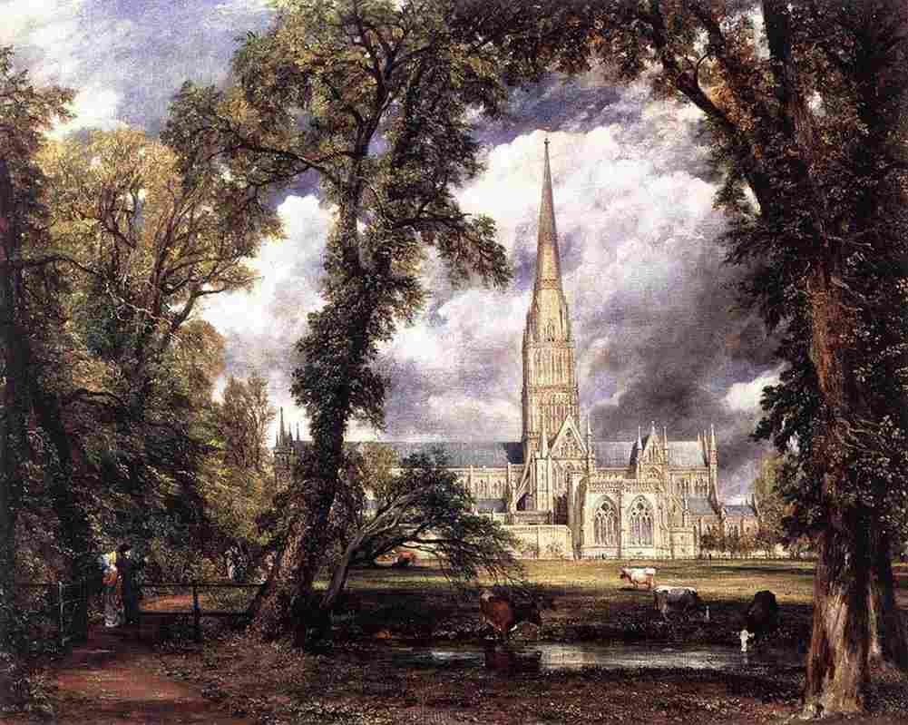 cons Salisbury Cathedral from the Bishops Grounds Art A4 Photo Print