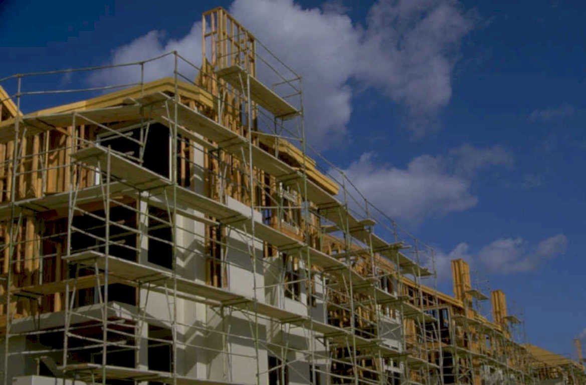 construction building scaffolding 1980s 1990s A4 Photo Print