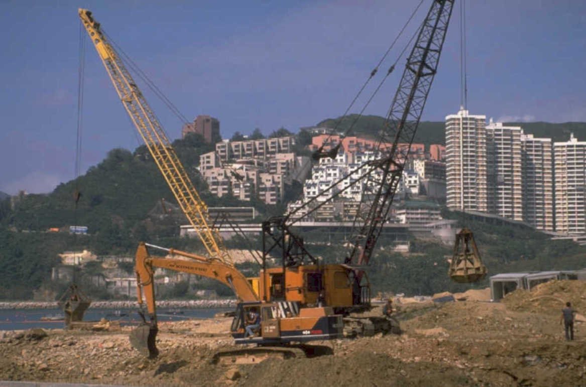 construction crane komatsu 1980s 1990s A4 Photo Print