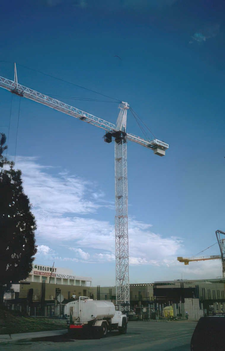 construction crane losangeles Vintage A4 Photo Print