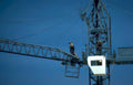 construction crane urban Vintage A4 Photo Print