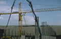 construction cranes concrete Vintage A4 Photo Print