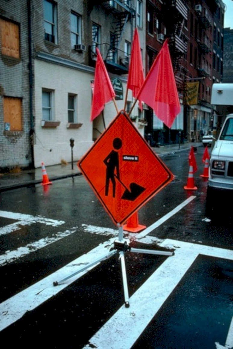construction hazard nyc1980s 1990s A4 Photo Print