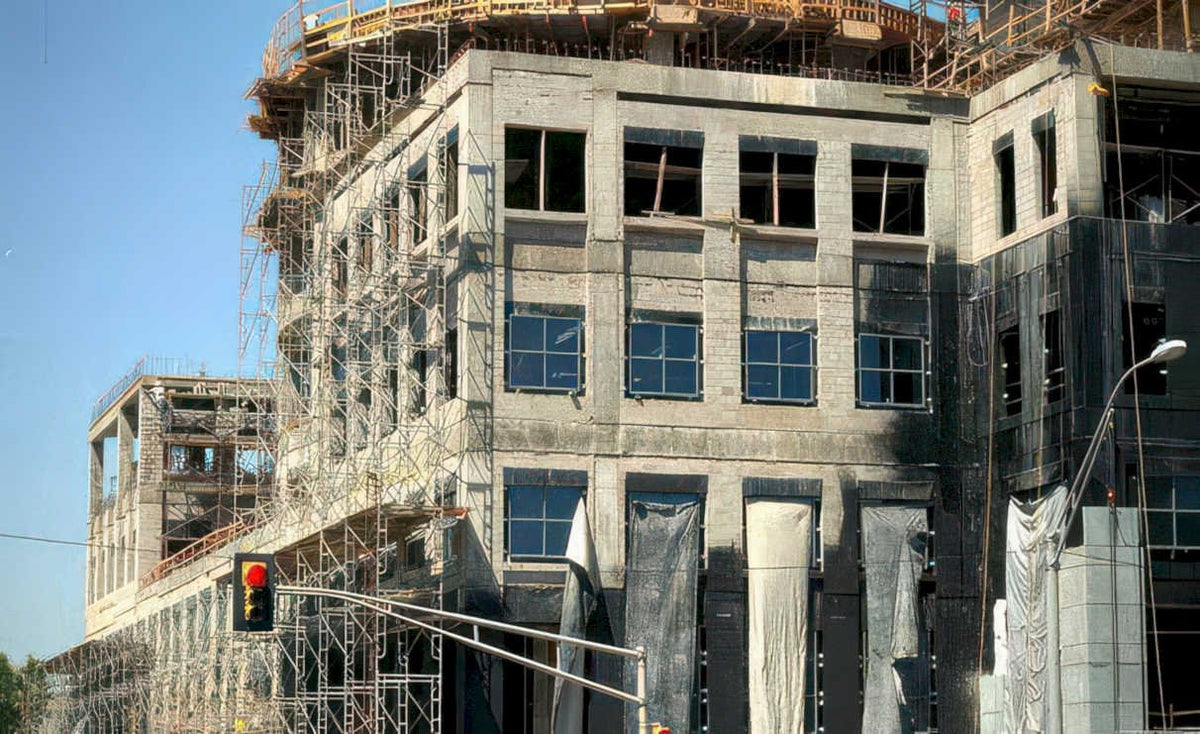 construction high rise Vintage A4 Photo Print