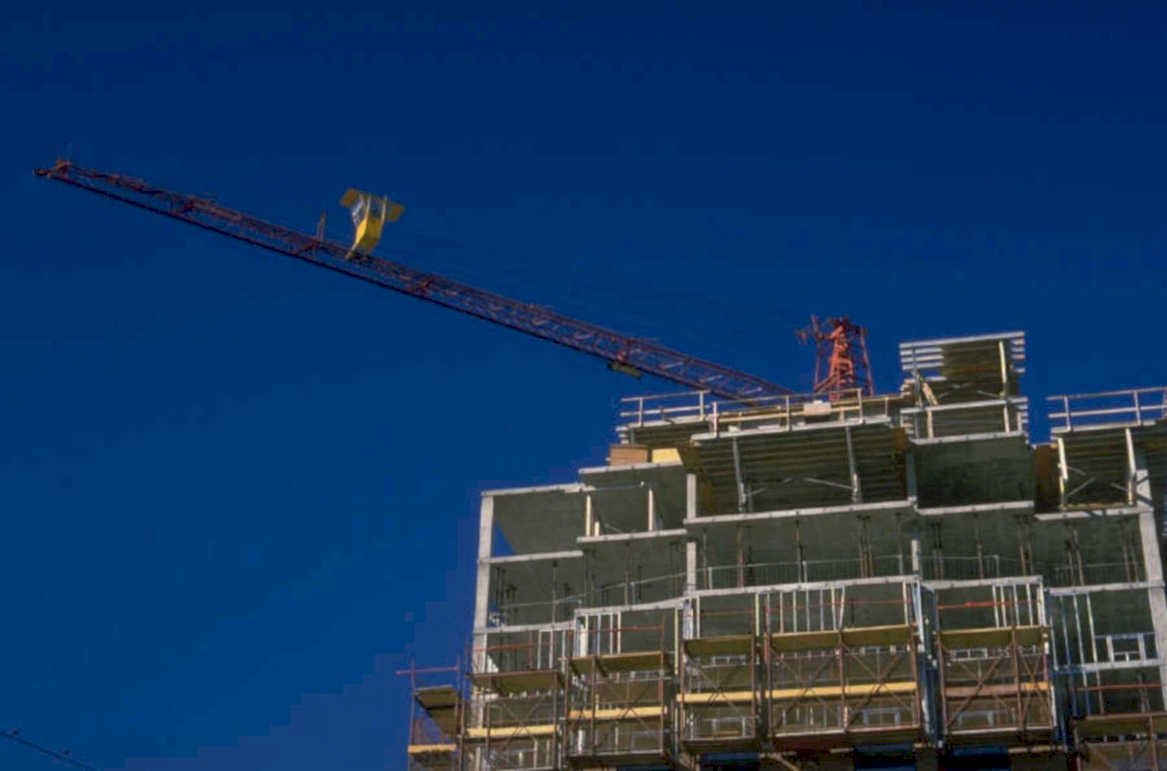 construction site building 1980s 1990s A4 Photo Print
