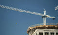 construction site crane Vintage A4 Photo Print