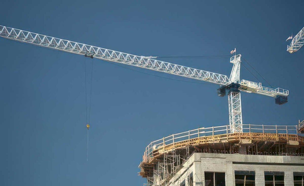 construction site crane Vintage A4 Photo Print