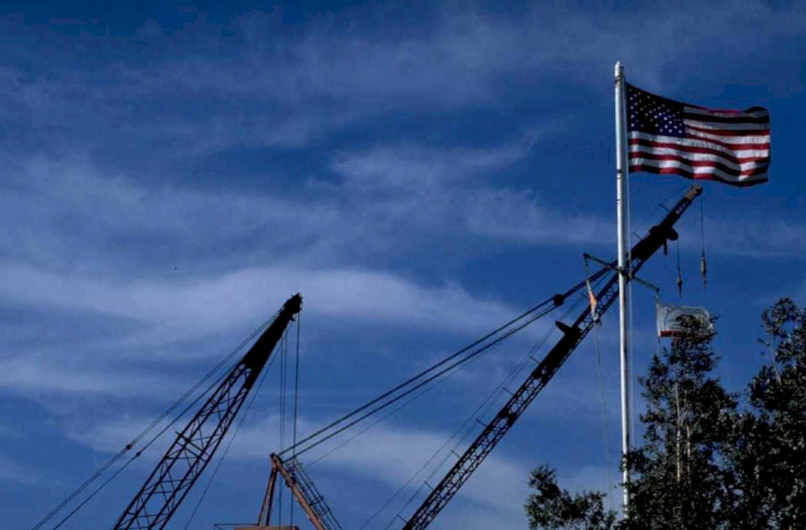 construction site flag 1980s 1990s A4 Photo Print