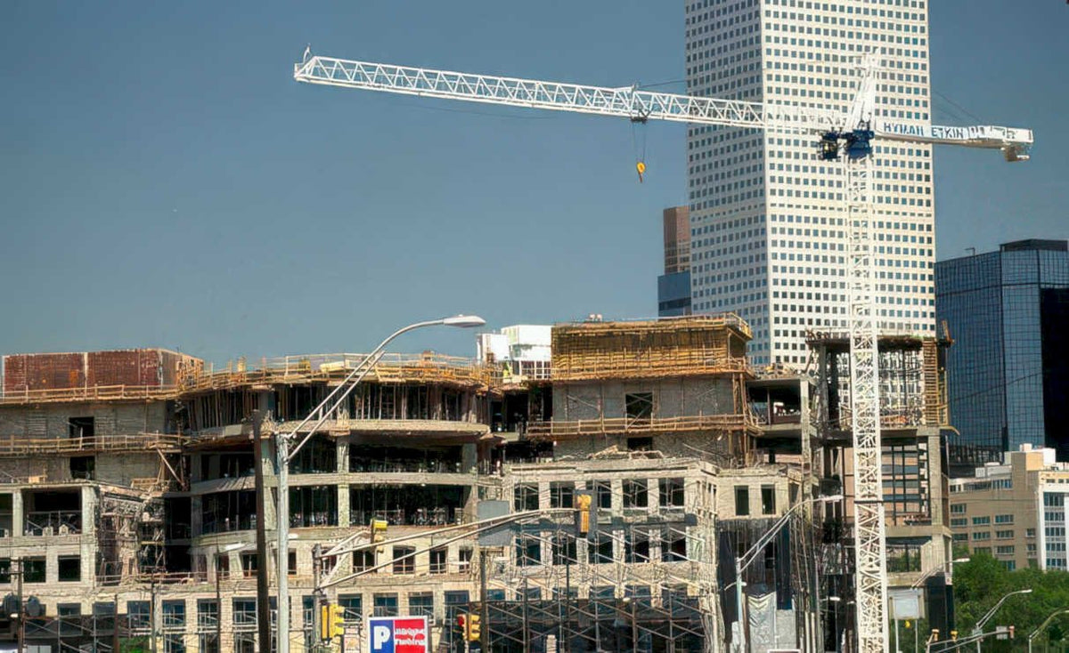 construction site houston Vintage A4 Photo Print