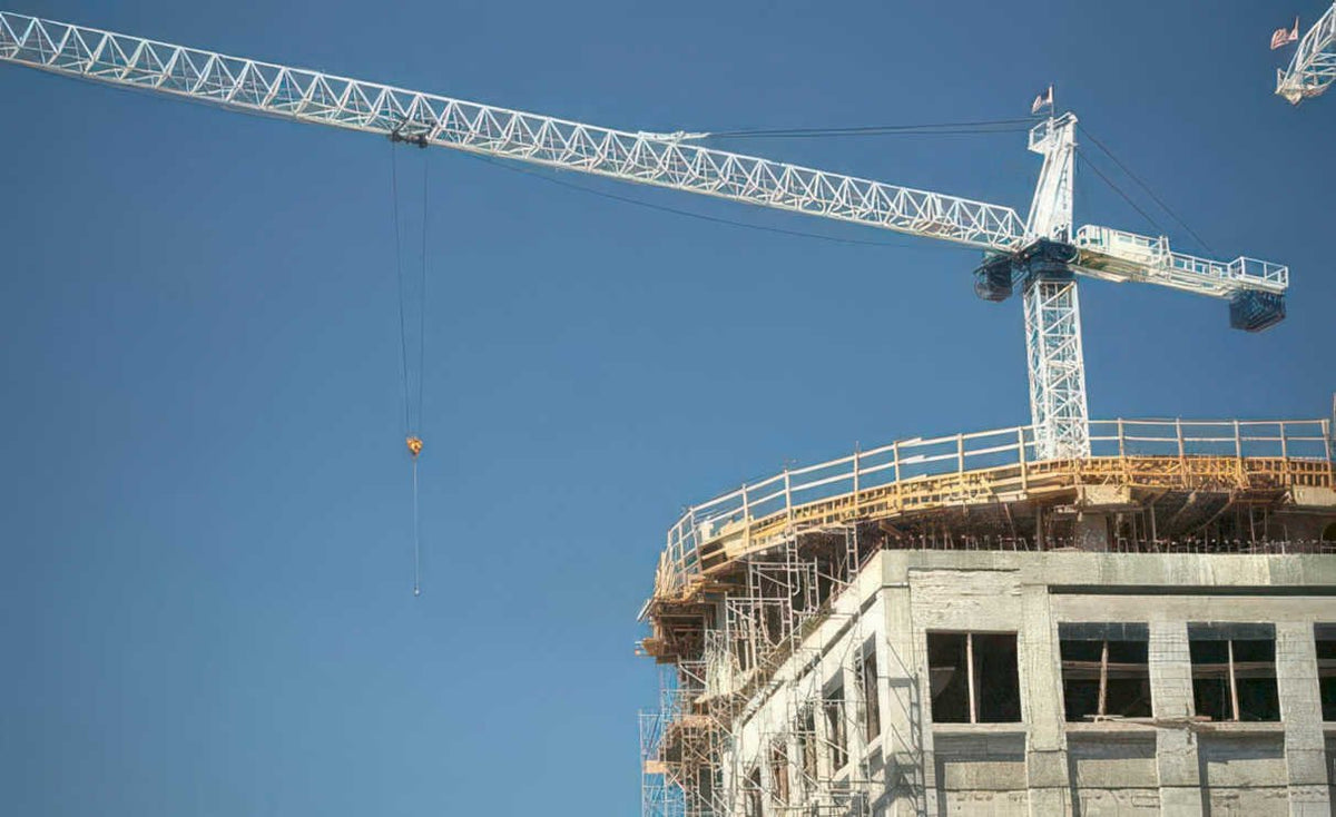 construction tower crane Vintage A4 Photo Print