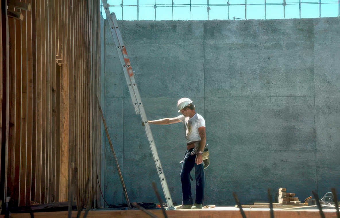 construction wall framing Vintage A4 Photo Print