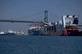 container ship baybridge 1980s 1990s A4 Photo Print