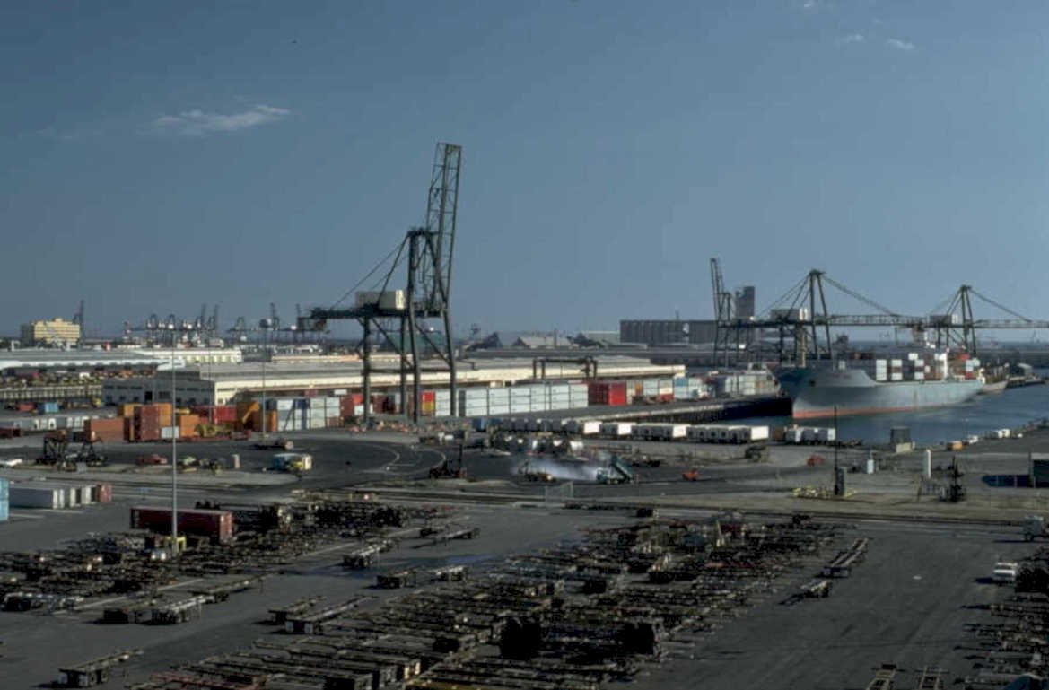 container terminal nyk 1980s 1990s A4 Photo Print