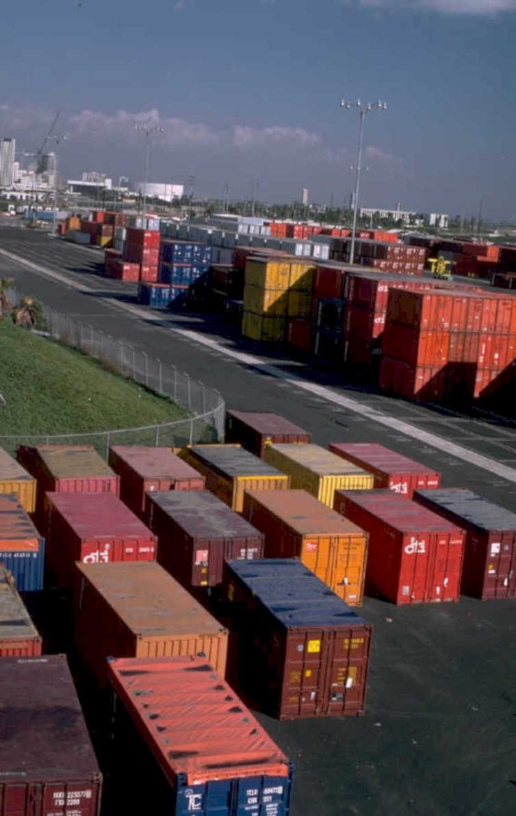 container yard miami 1980s 1990s A4 Photo Print