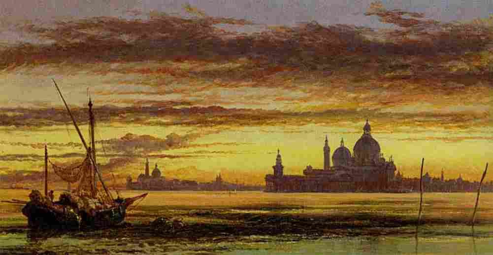 cooke Sunset Sky Salute And San Giorgio Maggiore Art A4 Photo Print