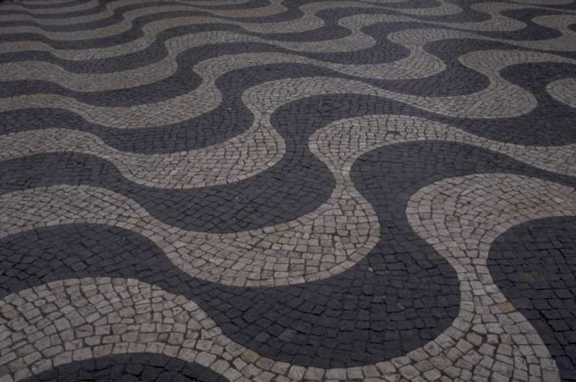 copacabana mosaic stones 1980s 1990s A4 Photo Print