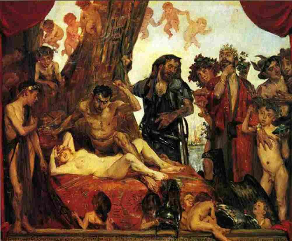 corinth lovis homeric laughter Art A4 Photo Print