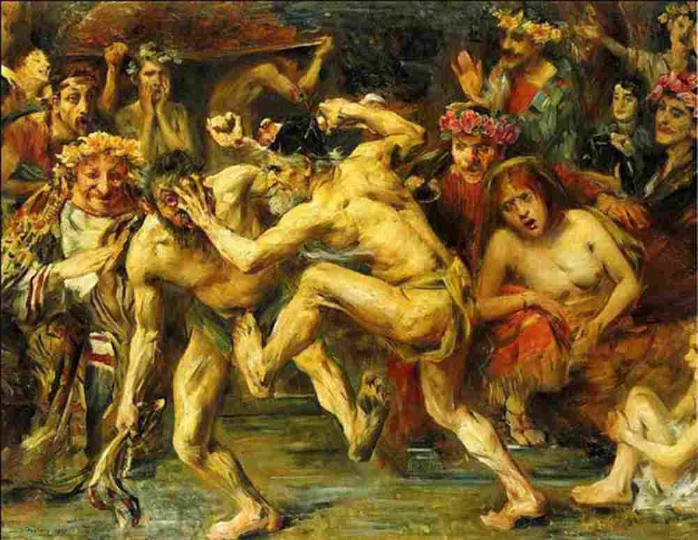 corinth lovis odysseus fighting with the beggar Art A4 Photo Print