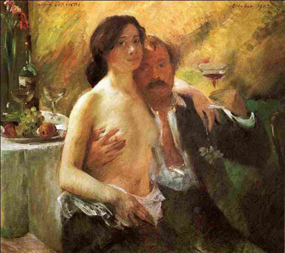 corinth lovis self portrait with his wife Art A4 Photo Print