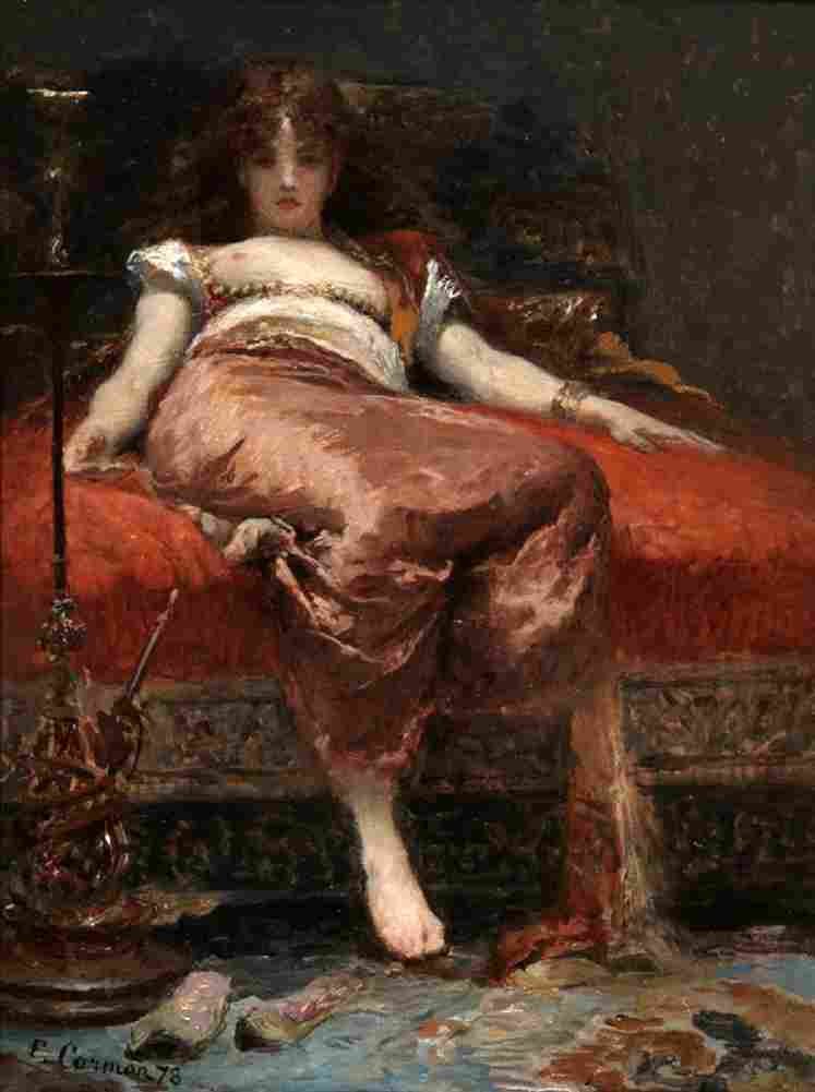 cormon femme au narguile Art A4 Photo Print