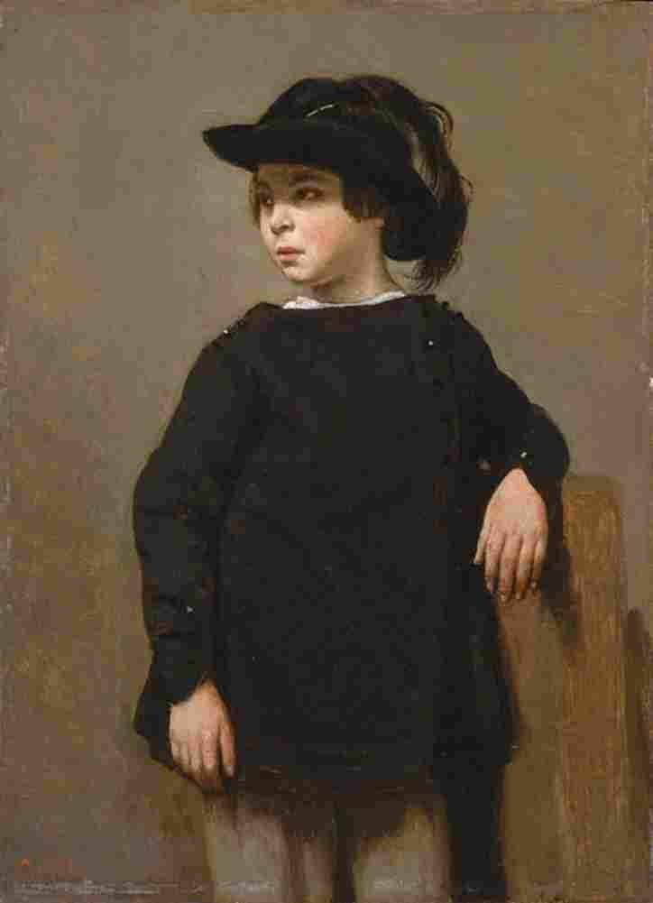 corot portrait of a boy Art A4 Photo Print