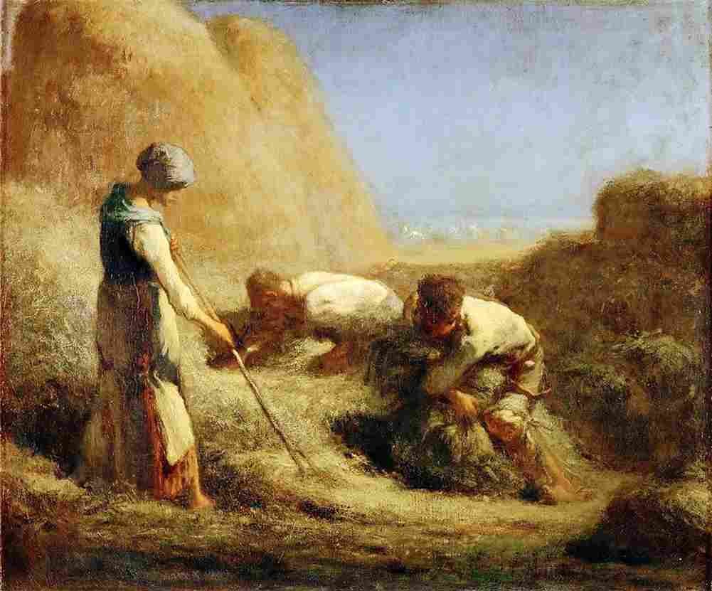 corot the haymakers Art A4 Photo Print