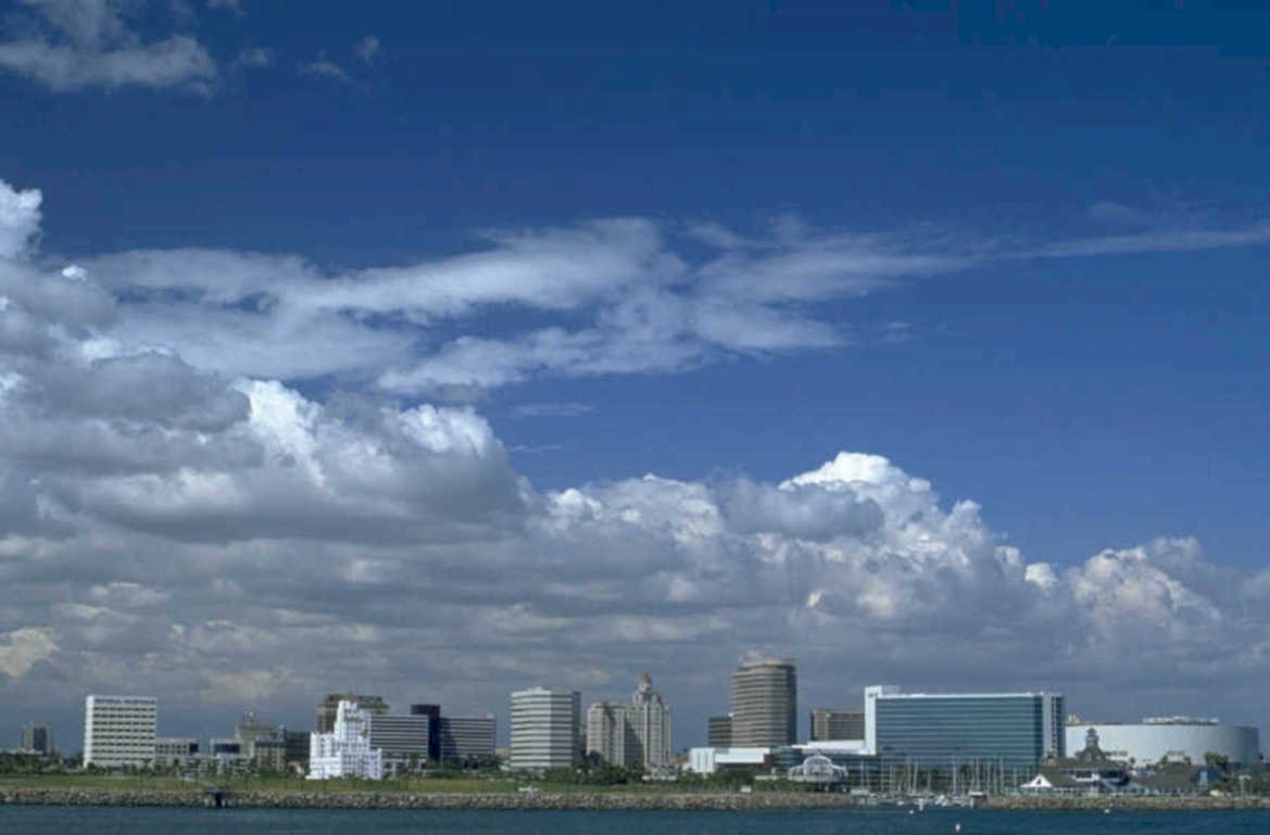 corpus christi skyline 1980s 1990s A4 Photo Print