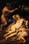 corr Venus and Cupid with a Satyr Art A4 Photo Print