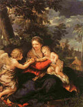 cortona holy family resting on the flight to egypt Art A4 Photo Print
