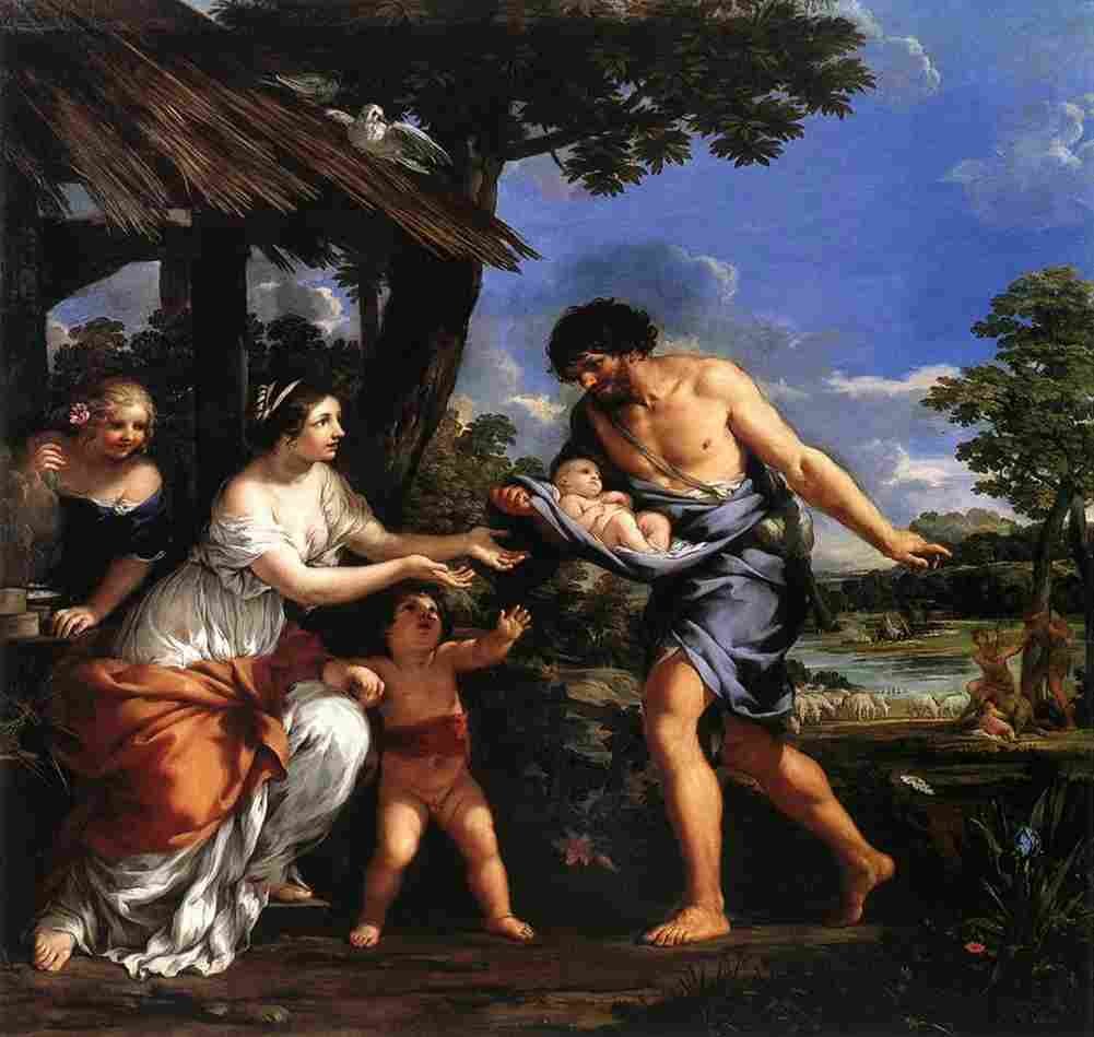 cortona romulus and remus given shelter by faustulus Art A4 Photo Print