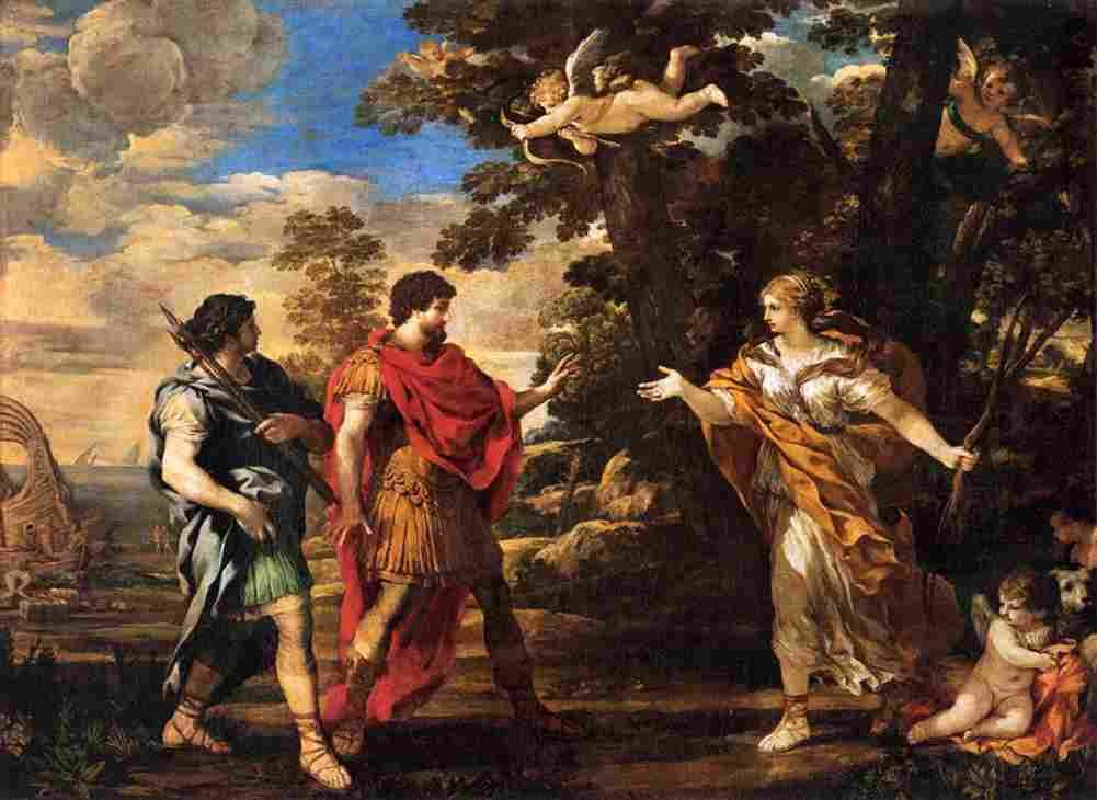 cortona venus as huntress appears to aeneas Art A4 Photo Print