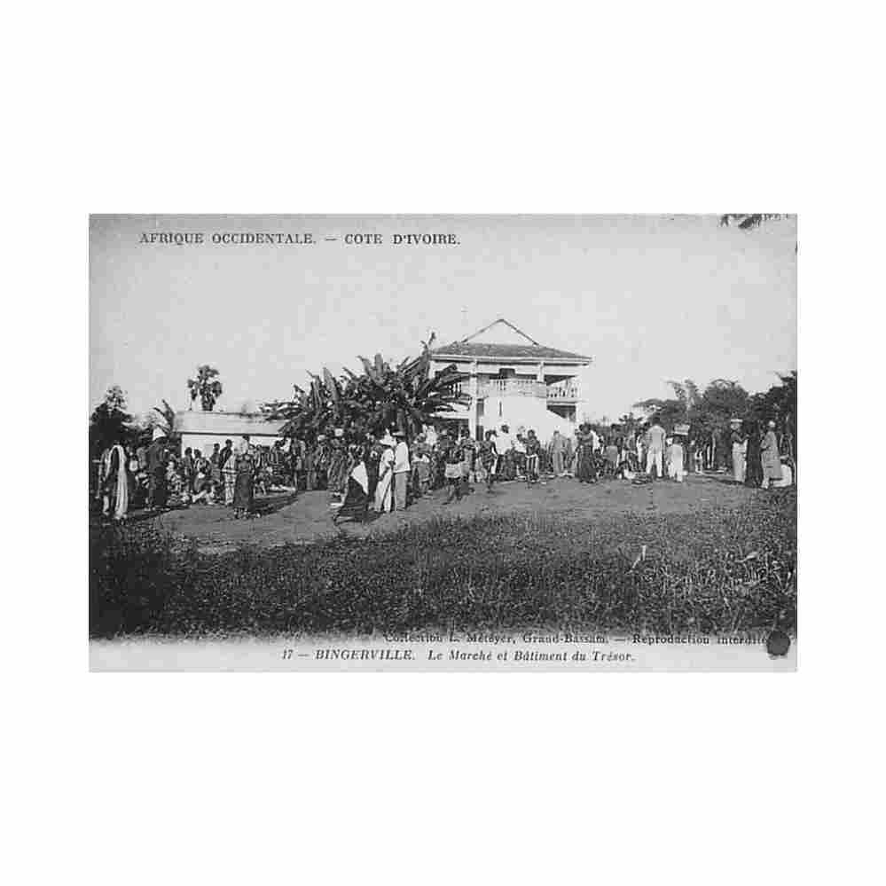 cote d ivoire bingerville le marche et batiment du tresor ed metayer 17 Vintage A4 Photo Print
