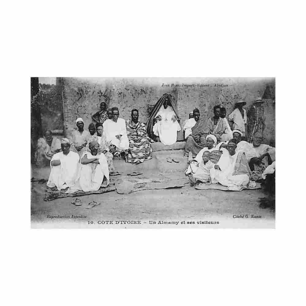 cote d ivoire bondoukou un almany et ses visiteurs ed g kante j rose 10 Vintage A4 Photo Print