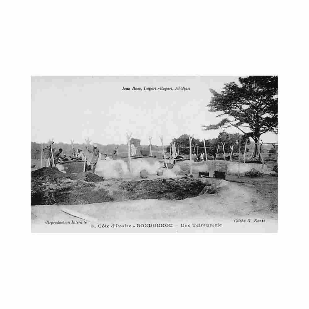cote d ivoire bondoukou une teinturerie ed g kante j rose 3 Vintage A4 Photo Print