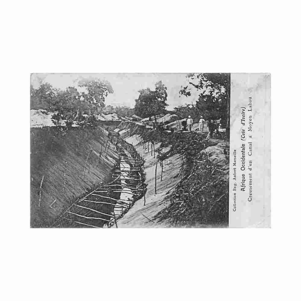 cote d ivoire creusement d un canal a moyen lahou ed eug aubert Vintage A4 Photo Print