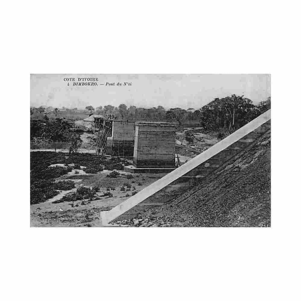 cote d ivoire dimbokro pont du n zi ed e b 4 Vintage A4 Photo Print