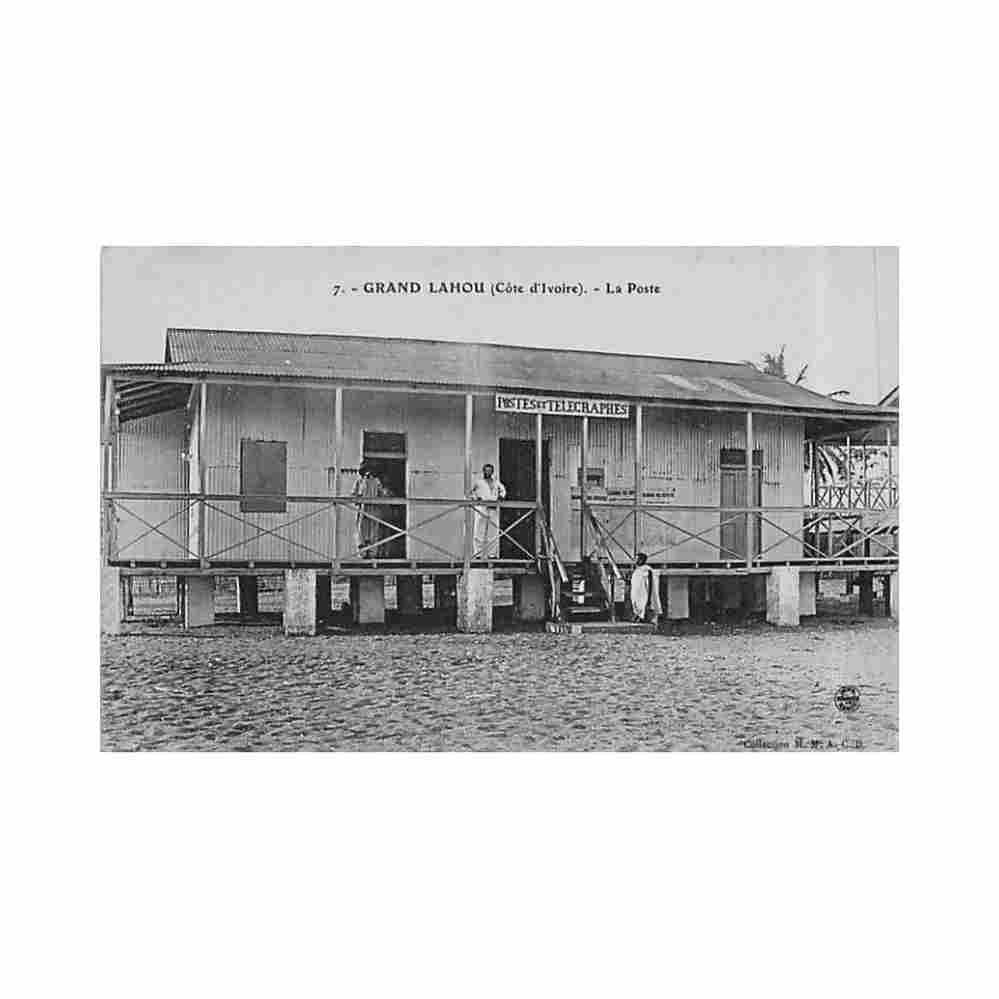 cote d ivoire grand lahou la poste ed mmacb 7 Vintage A4 Photo Print