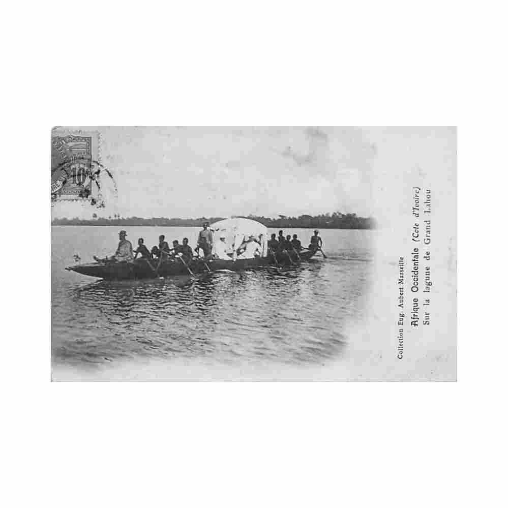 cote d ivoire grand lahou sur la lagune le gouverneur ed eug aubert Vintage A4 Photo Print
