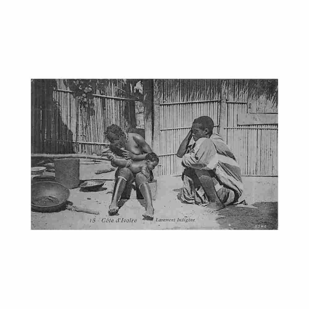 cote d ivoire lavement indigene ed inconnu 15 Vintage A4 Photo Print