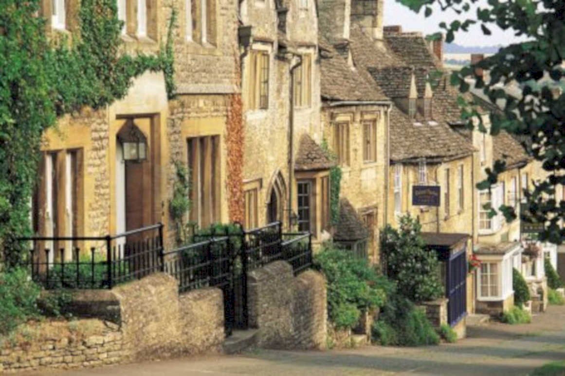cotswolds cottages postoffice UK GB British A4 Photo Print