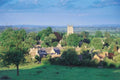 cotswolds village hillside UK GB British A4 Photo Print