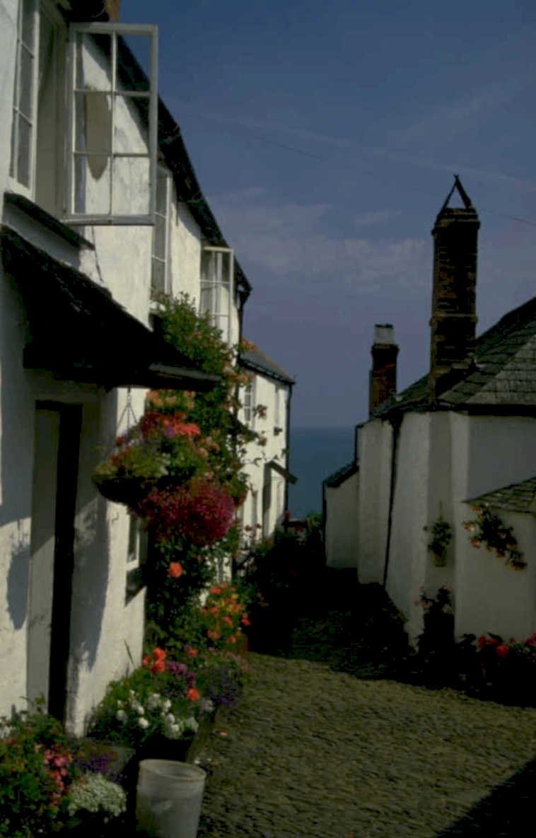 cottage street scene 1980s 1990s A4 Photo Print