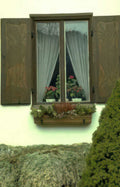 cottage window Vintage A4 Photo Print