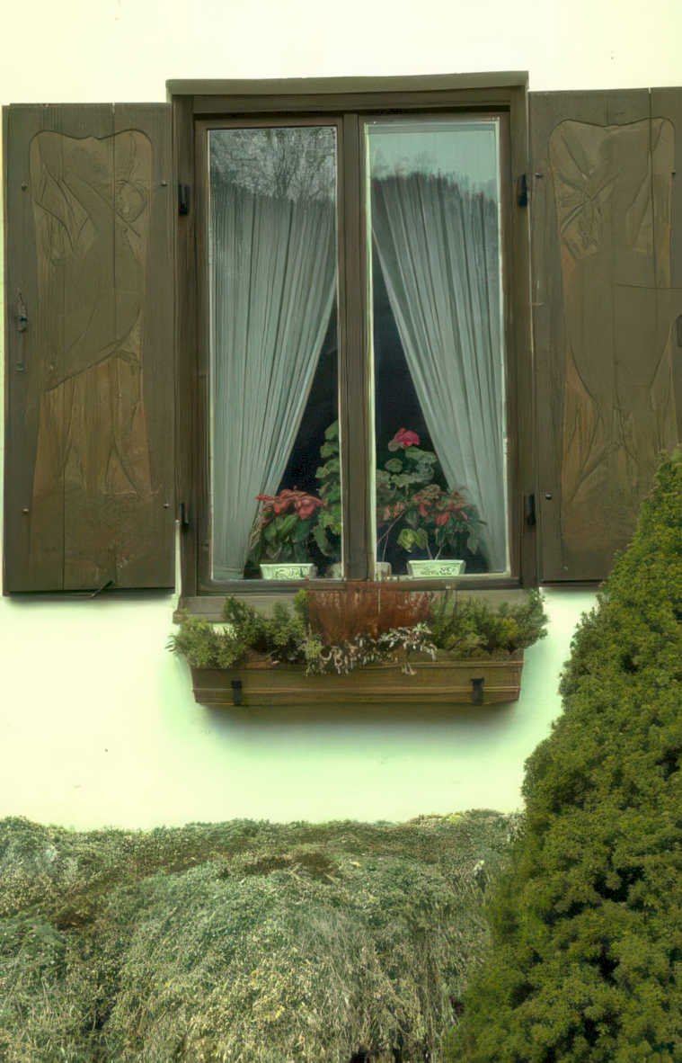 cottage window Vintage A4 Photo Print