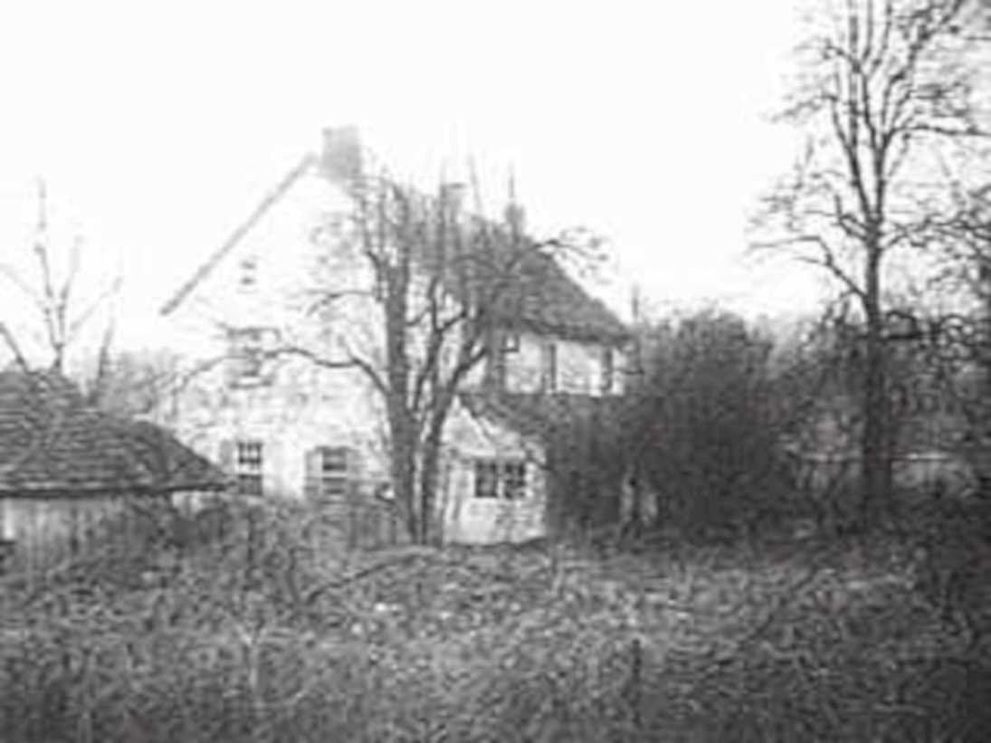 cottage winter trees1980s 1990s A4 Photo Print
